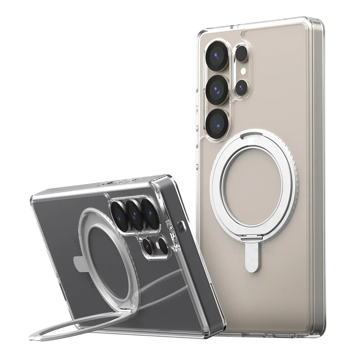 Araree Samsung S25 Ultra Duple Stand Magsafe Case - Clear - Tashqila Araree Samsung S25 Ultra Duple Stand Magsafe Case - Clear - Tashqila